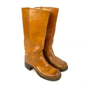 Vintage 60s/70s Black Label Frye Campus 14L Boots Saddle Tan Women's 5.5M